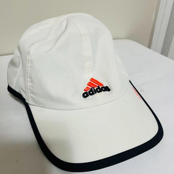Adidas Baseball Cap One Size White Unisex Adjustable Adizero Solid Knit Polyes - Picture 3 of 5